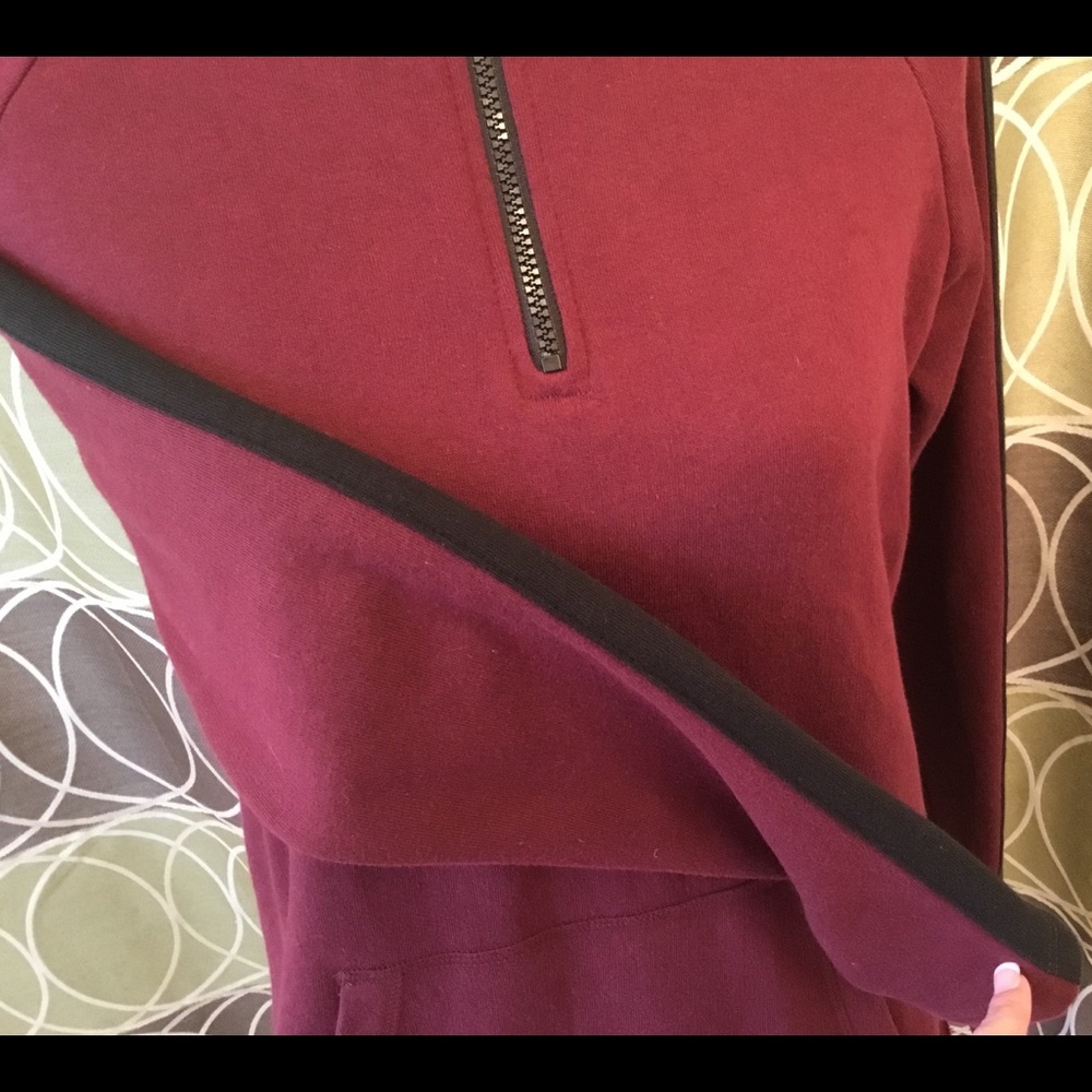 PINK Victoria's Secret Maroon 1/4 Zip - Small - Picture 6 of 8